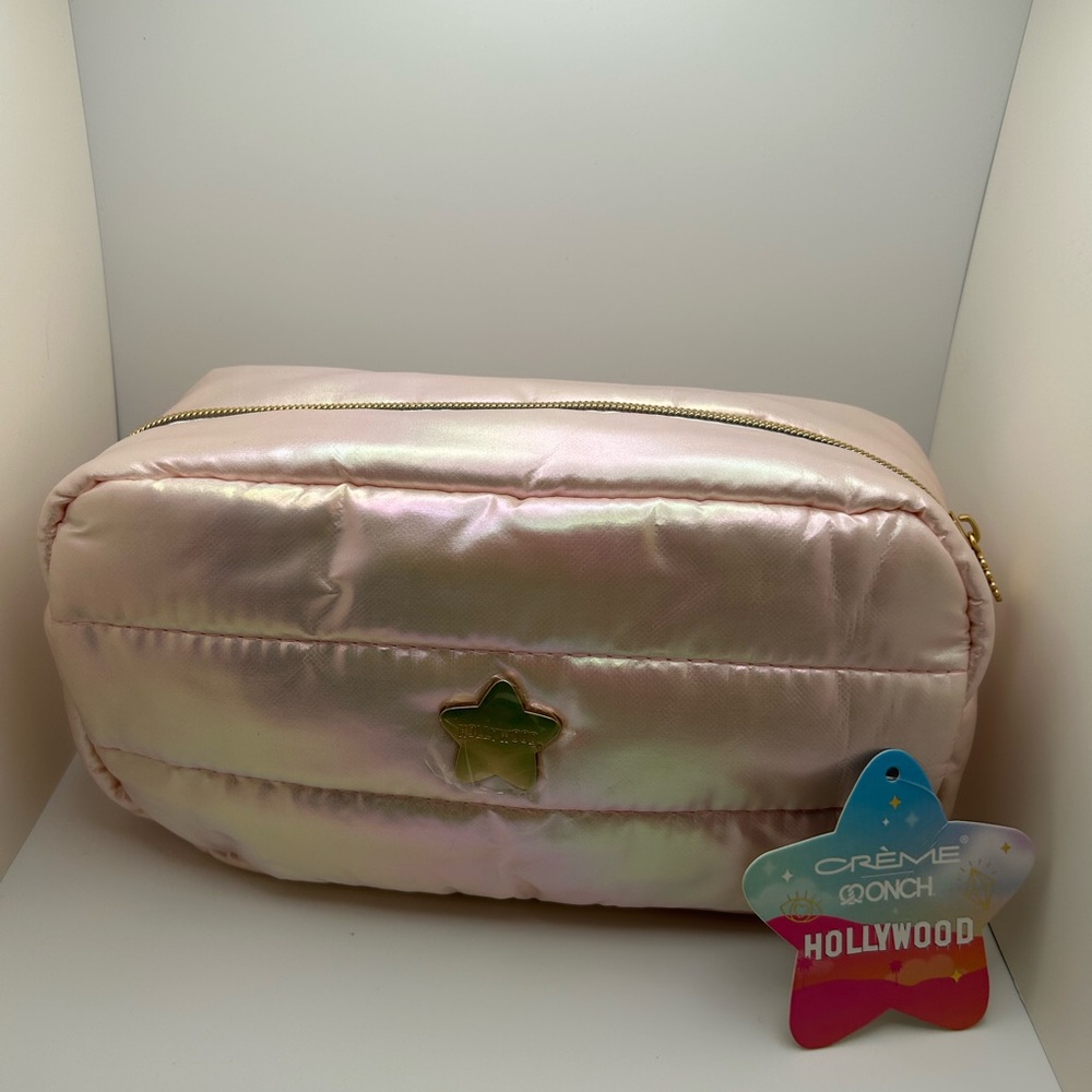 Iridescent Pink Cosmetic Bag crème shop Hollywood